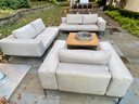 Gloster Sand Fabric And Metal Outdoor Living Room