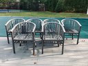 Outdoor Teak Dining Set With 6 Chairs Shows Signs Of Use