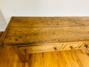 3 Drawer Antique Wood Side Board