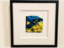 Signed, Framed Abstract Mark Zimmerman Acrylic On Paper 'Aquatic Life #1'