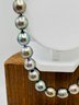 11-13mm Cultured Tahitian Pearl Rhodium Over Sterling Silver 24' Strand Necklace