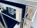ZS Wood Art Company Beveled Mirror & Wood Three Drawer, Four Door Server