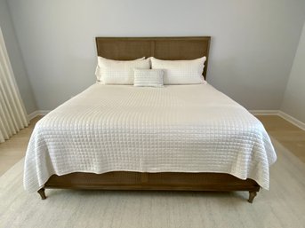 Restoration Hardware Maison Caned Panel King Bed With Stearns & Foster Mattress