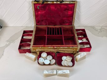 Assorted Antique Mother Of Pearl Gaming Pieces