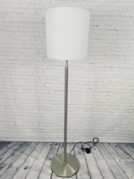 Large Scale Standing Lamp - Stainless Steel With Milk Glass Shade - 3 Of 3