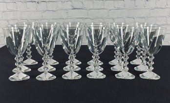18 Baccarat Wine Glasses - Solid Glass & Very Heavy