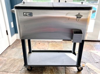 Trinity Stainless Steel Portable Cooler On Wheels