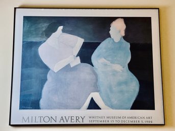 Signed, Framed Milton Avery Exhibition Poster From 1982