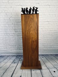 Gavin Zeigler Abstract Modern Bronze Sculpture On Walnut Pedestal - Signed And Numbered - 1 Of 6