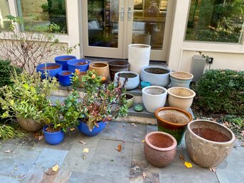 Collection Of Ceramic And Cement Pots - At 20