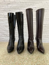 Two Pairs Of 37.5 Boots - Sergio Rossi