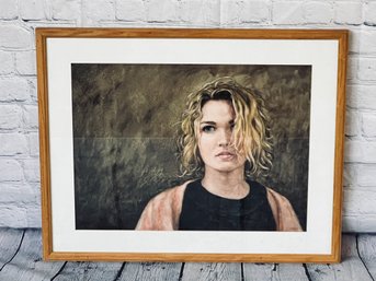 Framed, Signed Pastel Portrait - V Nanti From 1992