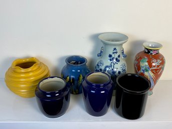 Collection Of Assorted Crocks And Vases - 7 Pieces