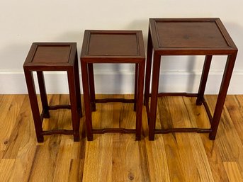 Set Of 3 Piece Wood Nesting Tables
