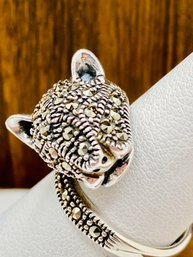 Silver Panther Ring - Size 6