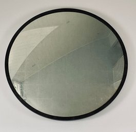 Large Metal Framed Convex Mirror With Distressed Glass