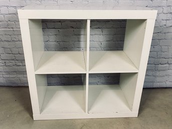 White Lacquer 4 Cube Book Case - Signs Of Use