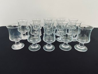 Set Of 14 Unsigned Small Water Glasses - Lovely Pieces