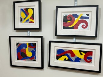 Collection Of Four Acrylic On 300 Pound Paper - Algorithm 1,2,3,4