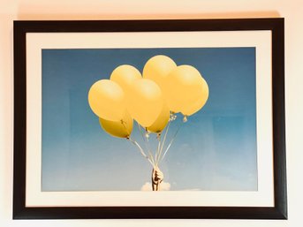 Framed Unsigned Photo Of Balloons And Hand