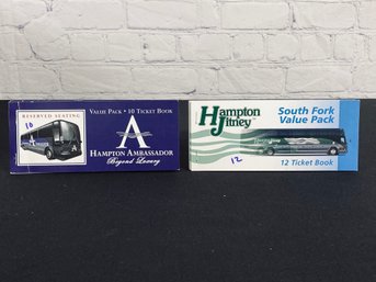 Collection Of Hampton Jitney And Ambassador Ticket Books
