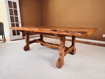 Stunning Antique Wood Dining Table
