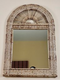 Basket Weave Framed Mirror