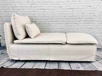 Ikea Oatmeal Linen Lounge Chair