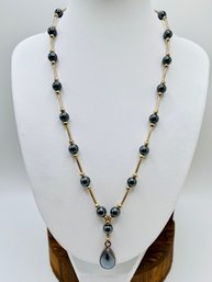 16 Inch Sterling Necklace With 20 Gemstones