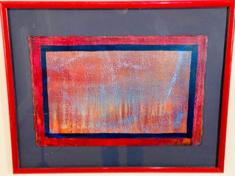 Signed, Framed Abstract Mark Zimmerman Acrylic On Paper - 'City Lights'