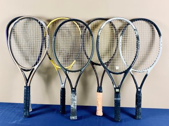 Collection Of Seven Used Tennis Rackets  Varying Condition