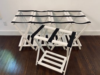 Collection Of 5 Luggage Racks - White With Black