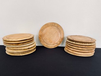 Carved Wood Table Chargers