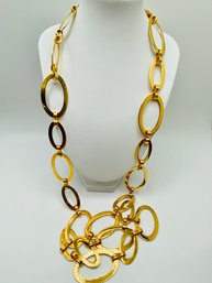 36 Inch Multi Link GP Over Stainless Necklace