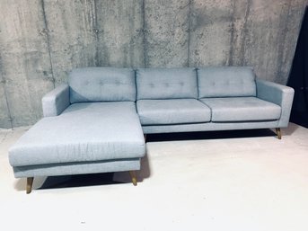 Grey 2 Piece Sectional - Signs Of Use