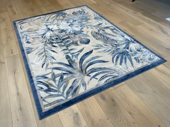 Nourison Seaside Collection Blue, Gold, And Cream Area Rug