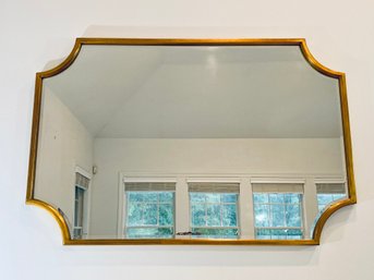 Beveled Gold Frame Wall Mirror