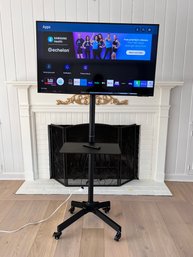 Samsung UN43AU8000FXZA 43' Flat Screen TV With Adjustable Height Rolling Stand