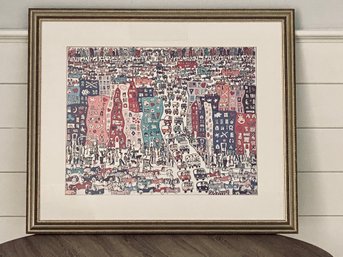 Framed Print With City Theme
