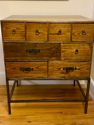 Wood Dresser With Metal Legs - 8 Drawers