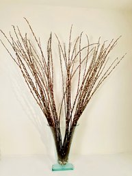 17 Inch Glass Vase With Approximately 45 Branches
