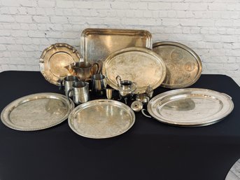 Assorted Collection Of Silver Plate