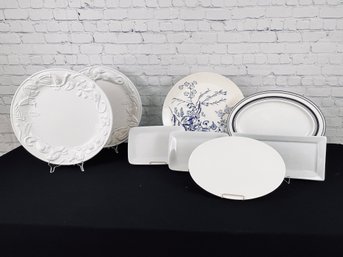 Collection Of Assorted Size & Shape Ceramic Serving Platters