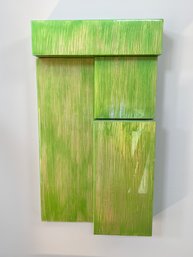 Sylvia Hommert 'Give It To Me Green' - Mixed Media On Wood Panel - 2008