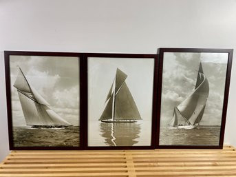 Trio Of Unsigned & Unauthenticated Prints Of Beken Of Cowes Photographs