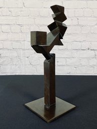 Signed Gavin Zeigler Abstract Modern Bronze On Bronze Sculpture - 5 Of 6