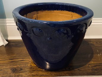 Single Navy Blue Ceramic Planter