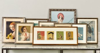 Collection Of 9 Framed Prints - Ladies