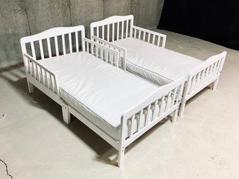 Pair Of White Lacquer Child Size Beds