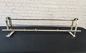 Vintage Chrome Hanging Entryway Organizer - Shelf And Hooks
